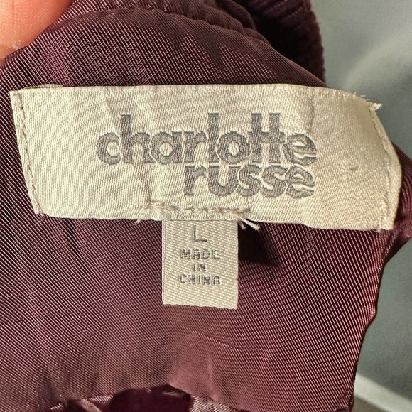 CHARLOTTE Russe Bomber Jacket Size Large - Picture 6 of 7